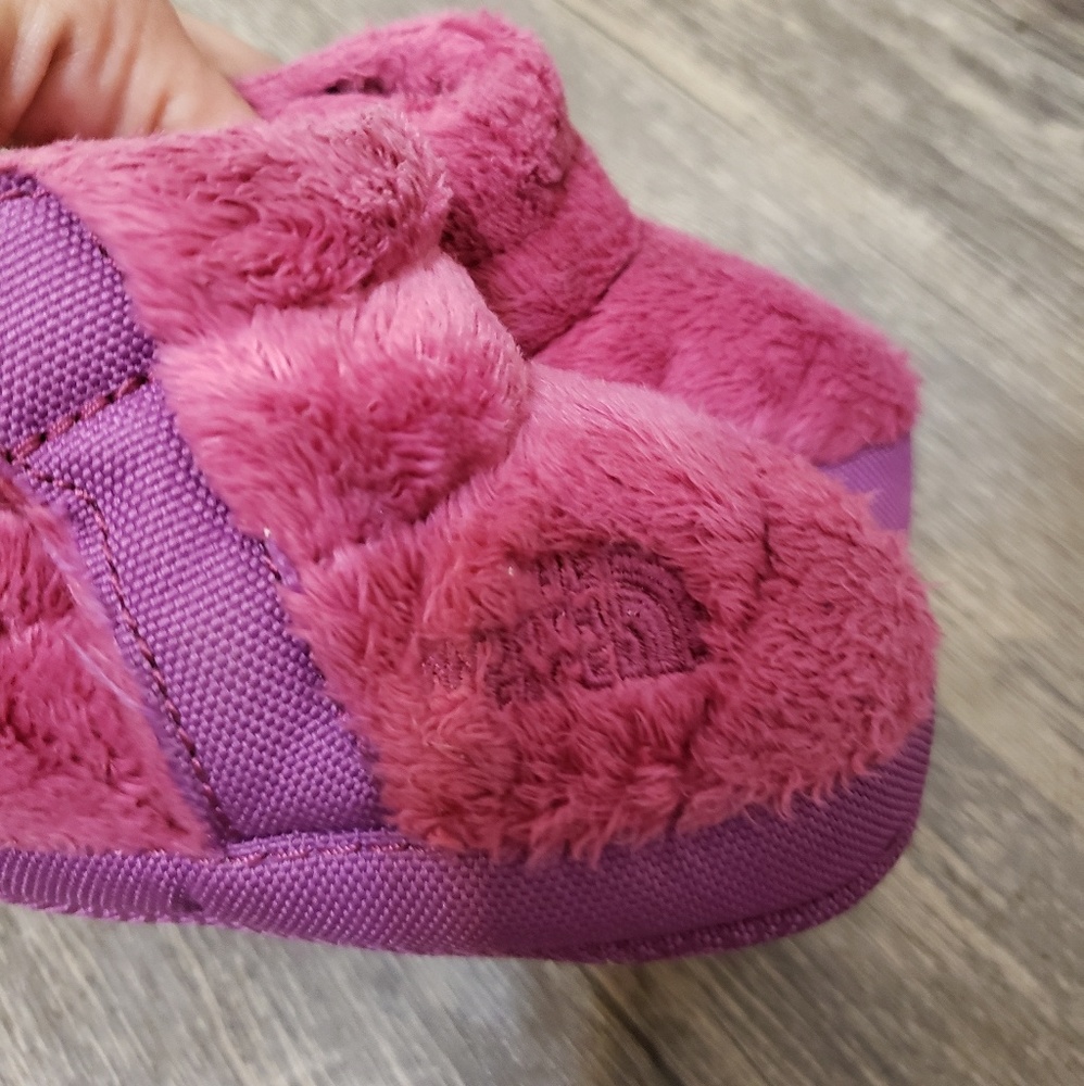 North Face fleece booties- baby size 3